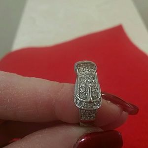 Belt buckle rhinestone ring